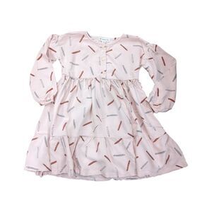 Tucker + Tate Light Pink Pencil Pen School Long Sleeve Henley Dress Girls Size 4